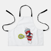 テニスラケットでテニスのスプレーをする エプロン (正面)