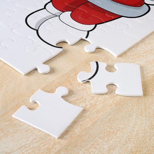 テニスラケットでテニスのスプレーをする ジグソーパズル (側面)