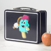 テニスラケットとテニスのアイスクリーム メタルランチボックス (インサイチュ)