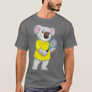 テニスラケットとテニスのコアラ Tシャツ