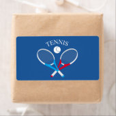 テニスラケットとテニスボール ラベル (インサイチュ)