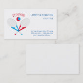 テニスラケットとテニスボール 名刺 (正面/裏面)