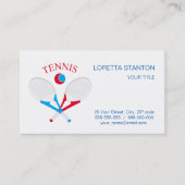 テニスラケットとテニスボール 名刺 (正面)