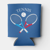 テニスラケットとテニスボール 缶クーラー (正面)