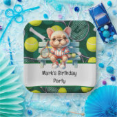 テニスラケットとテニス愛好家のためのボール ペーパープレート (パーティー)