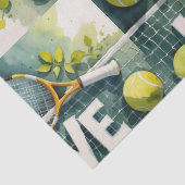 テニスラケットとボールでパーティーありがとう 薄葉紙 (詳細)