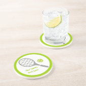 テニスラケットとボールカスタム コースター (側面)