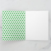 テニスラケットとボールスポーツグリーンブルー サンキューカード (内部)