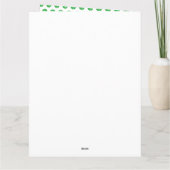 テニスラケットとボールスポーツグリーンブルー サンキューカード (裏面)