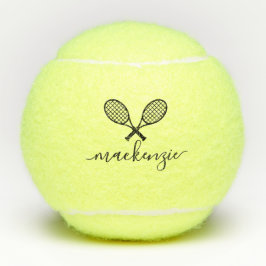 テニスラケットとボールパーソナライズされた名 テニスボール
