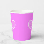 テニスラケットとボールパーティーピンク 紙コップ (左)