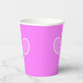 テニスラケットとボールパーティーピンク 紙コップ (右)