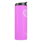 テニスラケットとボールピンク タンブラー (回転左)