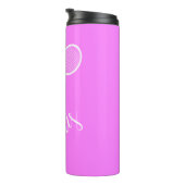 テニスラケットとボールピンク タンブラー (回転右)