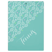 テニスラケットとボールミントグリーン クリップボード (裏面)