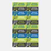 テニスラケットとボール名電話番号プロパティ ラベル (シート)