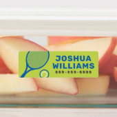 テニスラケットとボール名電話番号プロパティ ラベル (貼付)