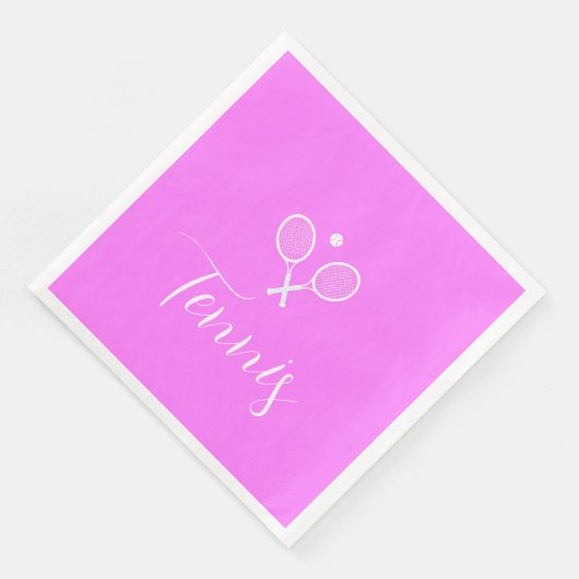 テニスラケットとボール深いピンク (コーナー)