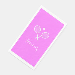 テニスラケットとボール深いピンク