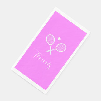 テニスラケットとボール深いピンク