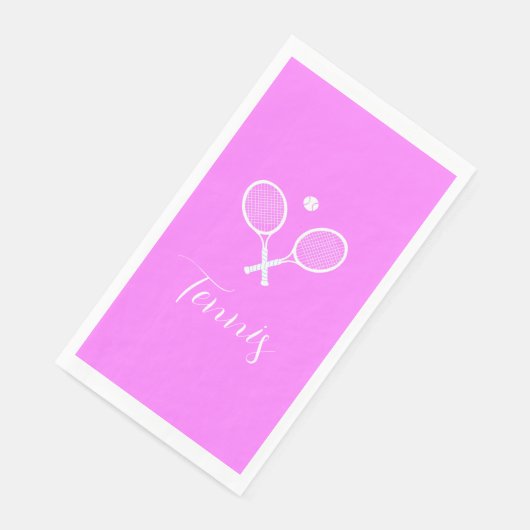 テニスラケットとボール深いピンク (コーナー)