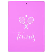 テニスラケットとボール深いピンク クリップボード (裏面)