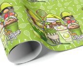 テニスラケットとボール ラッピングペーパー (ロールコーナー)