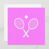 テニスラケットとボール 招待状 (正面/裏面)