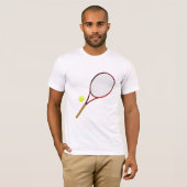 テニスラケットとボール Tシャツ (正面フル)
