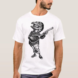 テニスラケットのエア・ギターを遊ぶ穿孔器 Tシャツ