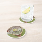 テニスラケットのボール乗りコート コースター (側面)