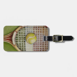 テニスラケットのボール乗りコート ラゲッジタグ