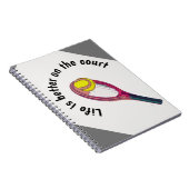 テニスラケットのライフはコートの方が良い ノートブック (右側)