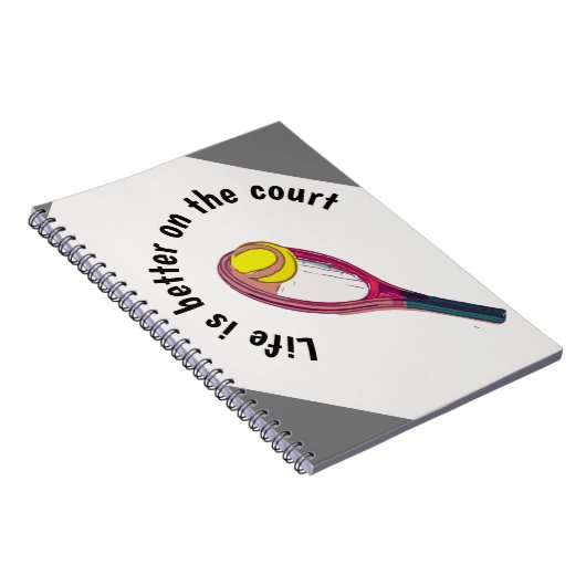 テニスラケットのライフはコートの方が良い ノートブック (右側)