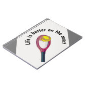 テニスラケットのライフはコートの方が良い ノートブック (左側)