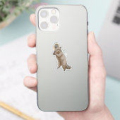 テニスラケットを持つテニスをするアライグマ シール (スマートフォン)