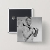 テニスラケットを握っている人 缶バッジ (正面&裏面)