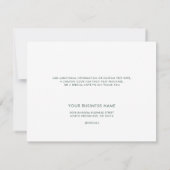 テニスラケットアイコンクラブネームグリーン縁ど サンキューカード (裏面)