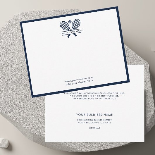 テニスラケットアイコンクラブネームネイビーブルー縁ど