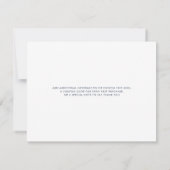 テニスラケットアイコンクラブネームネイビーブルー縁ど サンキューカード (裏面)