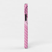 テニスラケットガール名ピンクかわいいストライプのスポーツ Case-Mate iPhoneケース (裏面/右)