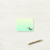 テニスラケットクリスマス付きサンタハリス ポストイット (デスク上)