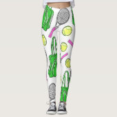 テニスラケットバッグボール名門私立校風の レギンス (正面)