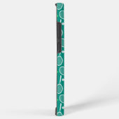 テニスラケットパターングリーン SAMSUNG GALAXYケース (右側面)