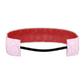 テニスラケットパターンパステルピンク アスレチックヘッドバンド (裏面)