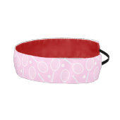 テニスラケットパターンパステルピンク アスレチックヘッドバンド (右)
