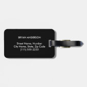 テニスラケットパターン荷物のラベル ラゲッジタグ (裏面横)