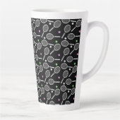 テニスラケットパターン カフェラテマグ (右)