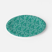 テニスラケットパターン ペーパープレート (アングル)