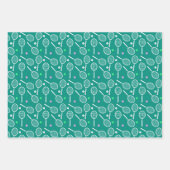 テニスラケットパターン ラッピングペーパーシート (正面3)